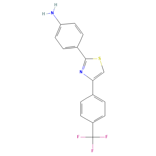 4-[4-[4-(trifluoromethyl)phenyl]-1,3-thiazol-2-yl]aniline (CAS: 533867-55-9) - Related Chemical Product