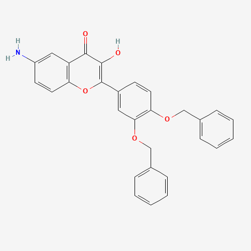 6-amino-2-[3,4-bis(phenylmethoxy)phenyl]-3-hydroxychromen-4-one (CAS: 1187016-46-1) - Related Chemical Product