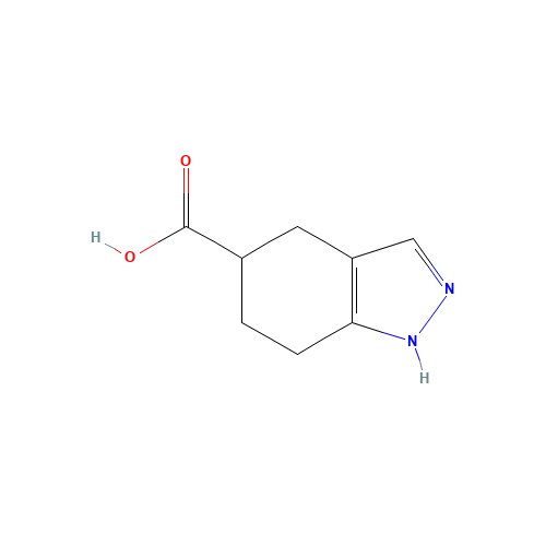 4,5,6,7-tetrahydro-1H-indazole-5-carboxylic acid (CAS: 52834-38-5) - Chemical Structure and Molecular Formula 