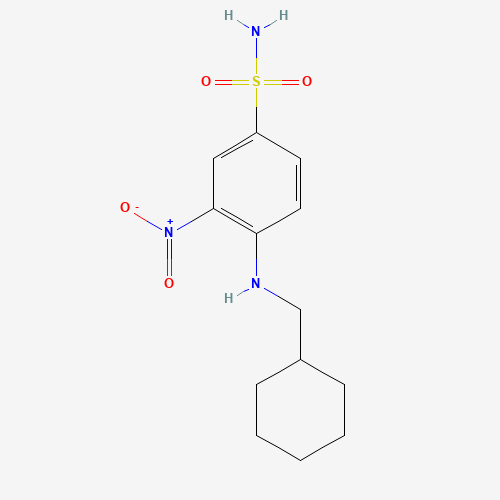 4-(cyclohexylmethylamino)-3-nitrobenzenesulfonamide (CAS: 406232-78-8) - Chemical Structure and Molecular Formula 