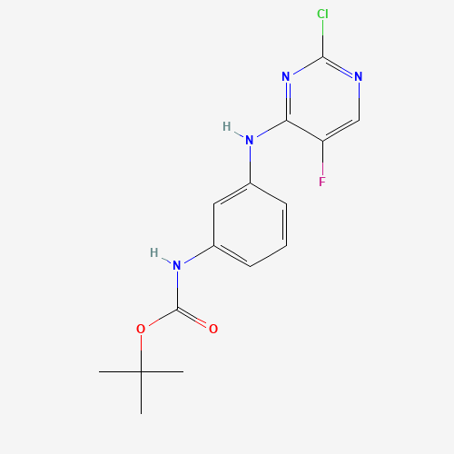 tert-butyl N-[3-[(2-chloro-5-fluoropyrimidin-4-yl)amino]phenyl]carbamate (CAS: 1202759-89-4) - Related Chemical Product