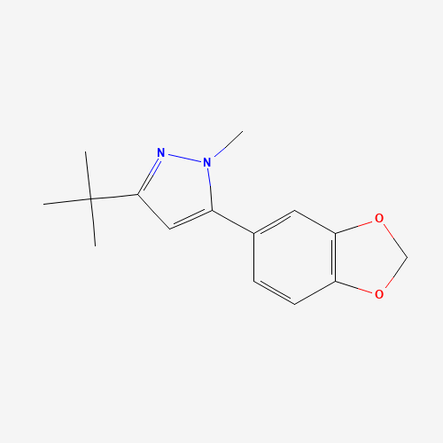 5-(1,3-benzodioxol-5-yl)-3-tert-butyl-1-methylpyrazole (CAS: 908329-92-0) - Related Chemical Product
