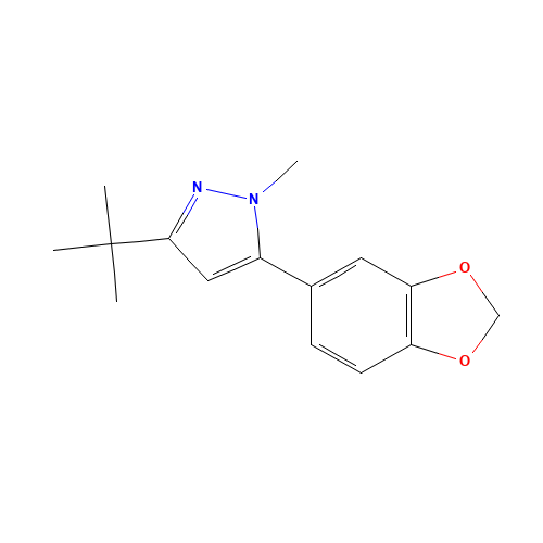 5-(1,3-benzodioxol-5-yl)-3-tert-butyl-1-methylpyrazole (CAS: 908329-92-0) - Related Chemical Product