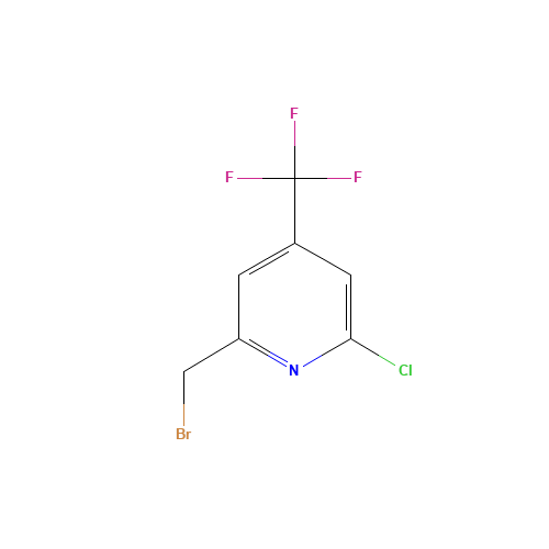 2-(bromomethyl)-6-chloro-4-(trifluoromethyl)pyridine (CAS: 862120-75-0) - Chemical Structure and Molecular Formula 