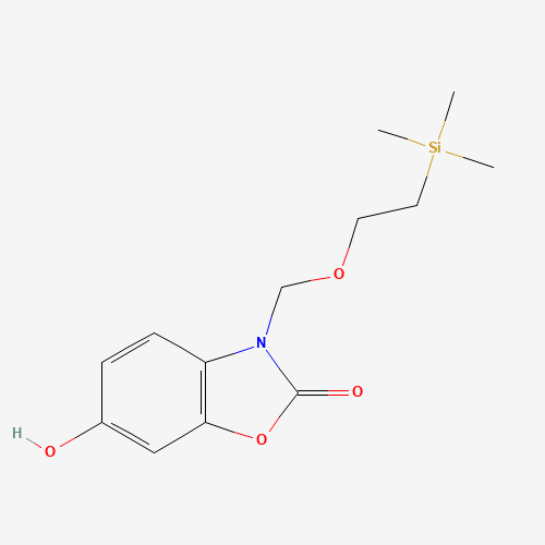 6-hydroxy-3-(2-trimethylsilylethoxymethyl)-1,3-benzoxazol-2-one (CAS: 1428558-26-2) - Chemical Structure and Molecular Formula 