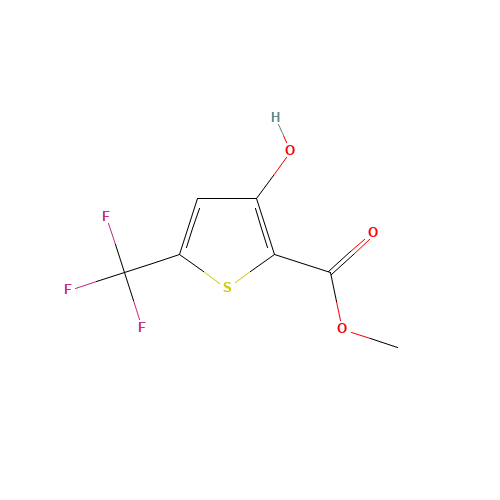 methyl 3-hydroxy-5-(trifluoromethyl)thiophene-2-carboxylate (CAS: 157162-16-8) - Chemical Structure and Molecular Formula 