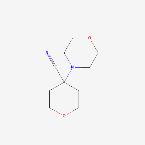 4-morpholin-4-yloxane-4-carbonitrile (CAS: 1026586-38-8) - Chemical Structure and Molecular Formula 