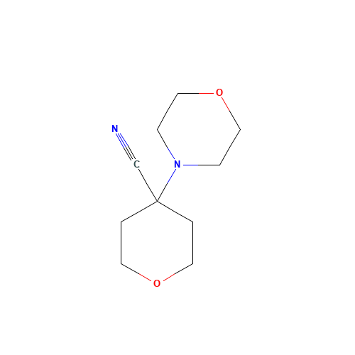 4-morpholin-4-yloxane-4-carbonitrile (CAS: 1026586-38-8) - Chemical Structure and Molecular Formula 