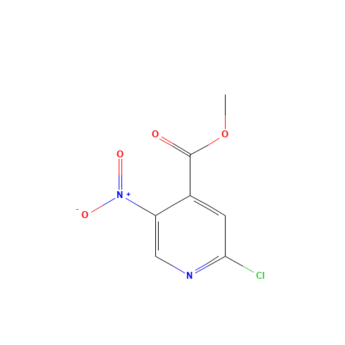 methyl 2-chloro-5-nitropyridine-4-carboxylate (CAS: 777899-57-7) - Chemical Structure and Molecular Formula 