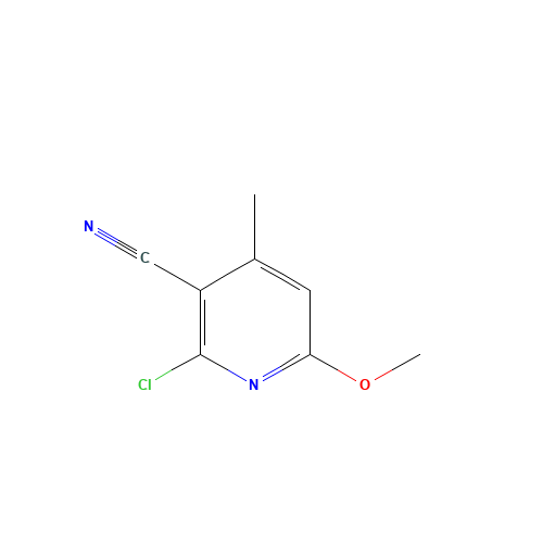2-chloro-6-methoxy-4-methylpyridine-3-carbonitrile (CAS: 51564-29-5) - Chemical Structure and Molecular Formula 