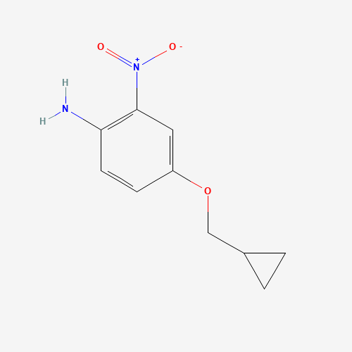 4-(cyclopropylmethoxy)-2-nitroaniline (CAS: 122828-51-7) - Chemical Structure and Molecular Formula 