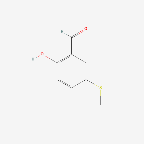 2-hydroxy-5-methylsulfanylbenzaldehyde (CAS: 67868-84-2) - Chemical Structure and Molecular Formula 