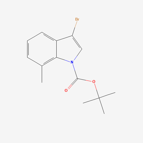 tert-butyl 3-bromo-7-methylindole-1-carboxylate (CAS: 914349-39-6) - Chemical Structure and Molecular Formula 