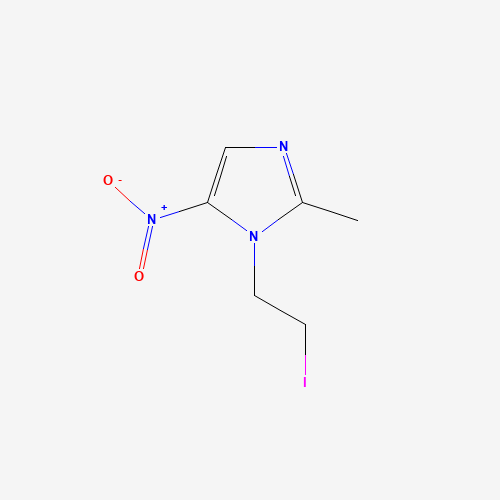1-(2-iodoethyl)-2-methyl-5-nitroimidazole (CAS: 16156-90-4) - Chemical Structure and Molecular Formula 