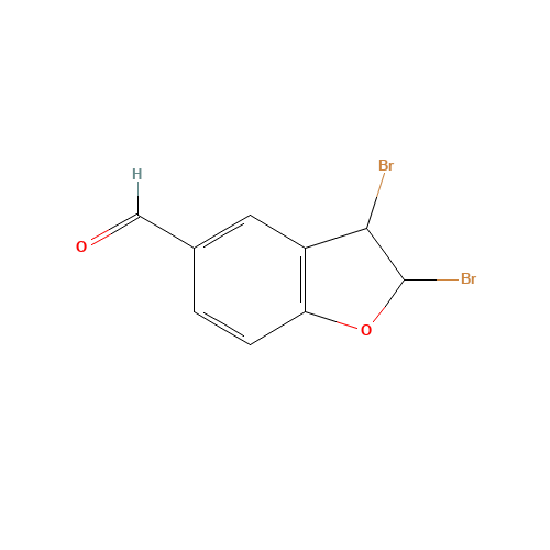 2,3-dibromo-2,3-dihydro-1-benzofuran-5-carbaldehyde (CAS: 578028-26-9) - Chemical Structure and Molecular Formula 