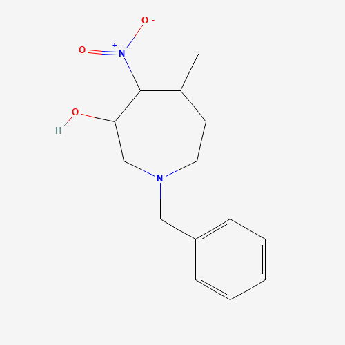 1-benzyl-5-methyl-4-nitroazepan-3-ol (CAS: 362510-54-1) - Chemical Structure and Molecular Formula 