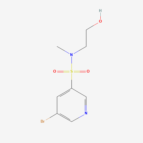 5-bromo-N-(2-hydroxyethyl)-N-methylpyridine-3-sulfonamide (CAS: 1244060-03-4) - Chemical Structure and Molecular Formula 