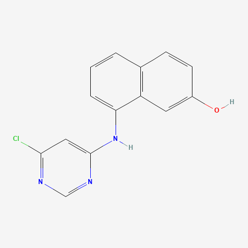 8-[(6-chloropyrimidin-4-yl)amino]naphthalen-2-ol (CAS: 913296-78-3) - Chemical Structure and Molecular Formula 