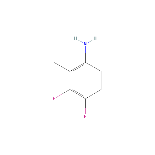 3,4-difluoro-2-methylaniline (CAS: 114153-09-2) - Chemical Structure and Molecular Formula 