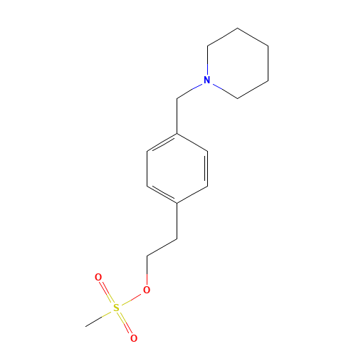 2-[4-(piperidin-1-ylmethyl)phenyl]ethyl methanesulfonate (CAS: 950503-61-4) - Chemical Structure and Molecular Formula 