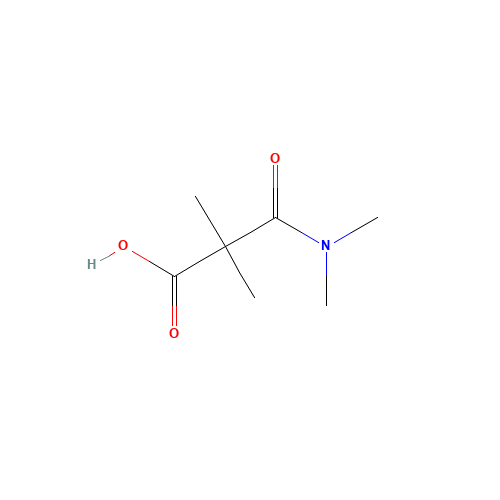 3-(dimethylamino)-2,2-dimethyl-3-oxopropanoic acid (CAS: 65560-35-2) - Chemical Structure and Molecular Formula 