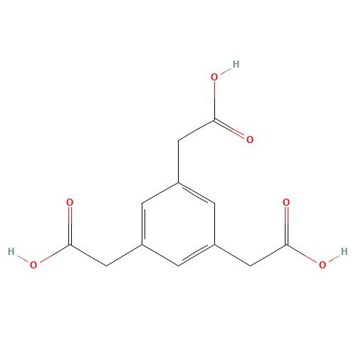 2-[3,5-bis(carboxymethyl)phenyl]acetic acid (CAS: 4435-67-0) - Chemical Structure and Molecular Formula 