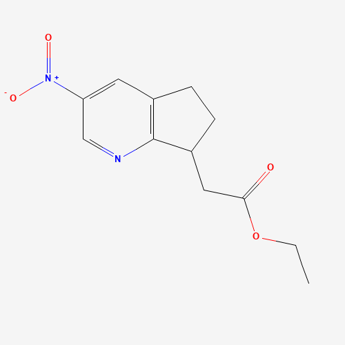 ethyl 2-(3-nitro-6,7-dihydro-5H-cyclopenta[b]pyridin-7-yl)acetate (CAS: 904929-05-1) - Related Chemical Product