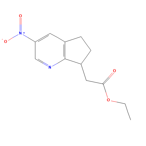 ethyl 2-(3-nitro-6,7-dihydro-5H-cyclopenta[b]pyridin-7-yl)acetate (CAS: 904929-05-1) - Related Chemical Product