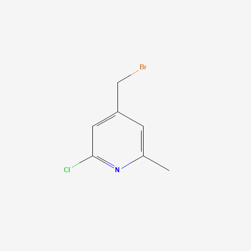 4-(bromomethyl)-2-chloro-6-methylpyridine (CAS: 1227588-90-0) - Chemical Structure and Molecular Formula 