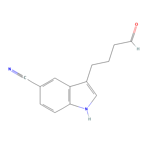 3-(4-oxobutyl)-1H-indole-5-carbonitrile (CAS: 913730-89-9) - Chemical Structure and Molecular Formula 