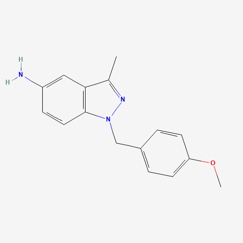1-[(4-methoxyphenyl)methyl]-3-methylindazol-5-amine (CAS: 1266336-38-2) - Related Chemical Product