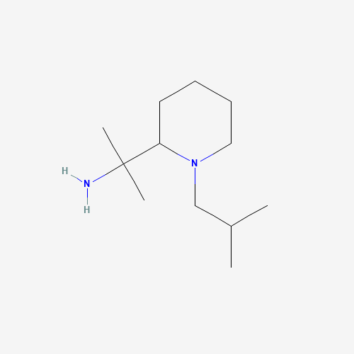 2-[1-(2-methylpropyl)piperidin-2-yl]propan-2-amine (CAS: 905705-73-9) - Chemical Structure and Molecular Formula 