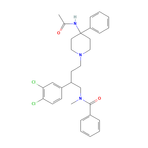 N-[4-(4-acetamido-4-phenylpiperidin-1-yl)-2-(3,4-dichlorophenyl)butyl]-N-methylbenzamide (CAS: 159125-41-4) - Related Chemical Product