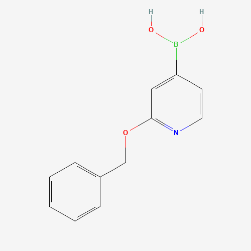 (2-phenylmethoxypyridin-4-yl)boronic acid (CAS: 1256355-62-0) - Chemical Structure and Molecular Formula 