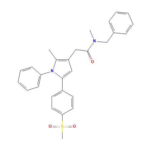 N-benzyl-N-methyl-2-[2-methyl-5-(4-methylsulfonylphenyl)-1-phenylpyrrol-3-yl]acetamide (CAS: 1005451-53-5) - Related Chemical Product