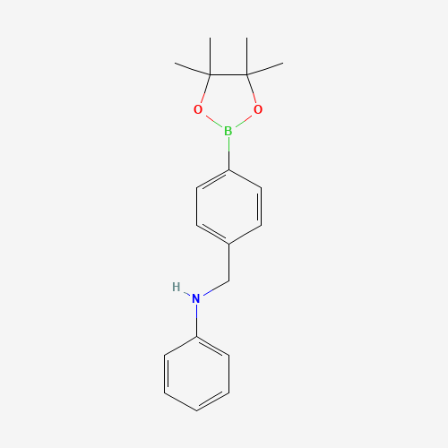 N-[[4-(4,4,5,5-tetramethyl-1,3,2-dioxaborolan-2-yl)phenyl]methyl]aniline (CAS: 1029439-56-2) - Related Chemical Product