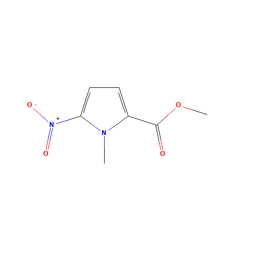 methyl 1-methyl-5-nitropyrrole-2-carboxylate (CAS: 13138-75-5) - Chemical Structure and Molecular Formula 