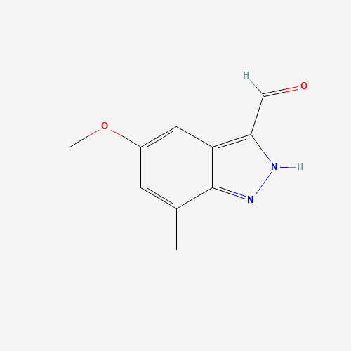 5-methoxy-7-methyl-2H-indazole-3-carbaldehyde (CAS: 1000340-55-5) - Chemical Structure and Molecular Formula 