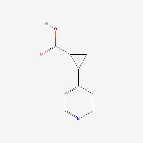 2-pyridin-4-ylcyclopropane-1-carboxylic acid (CAS: 484654-49-1) - Chemical Structure and Molecular Formula 