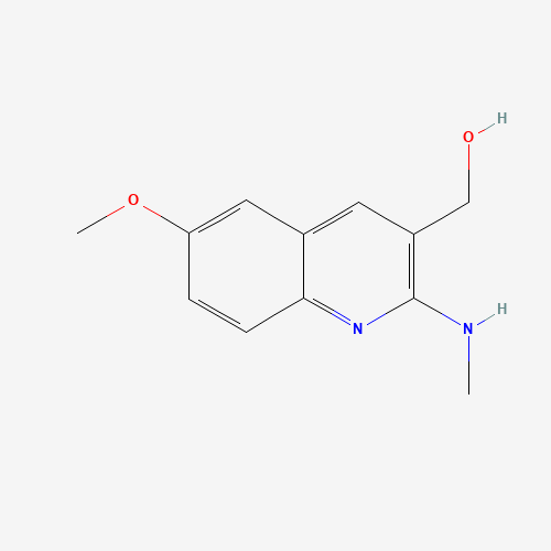 [6-methoxy-2-(methylamino)quinolin-3-yl]methanol (CAS: 1393579-42-4) - Chemical Structure and Molecular Formula 
