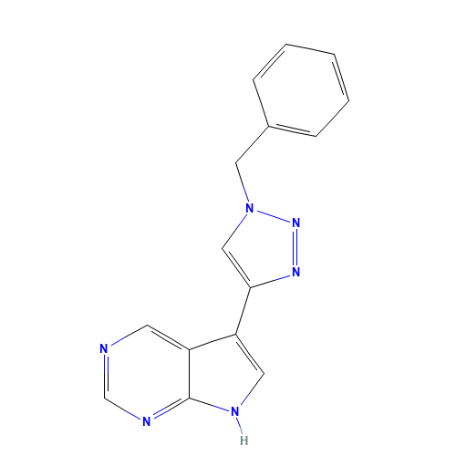 5-(1-benzyltriazol-4-yl)-7H-pyrrolo[2,3-d]pyrimidine (CAS: 1384953-47-2) - Related Chemical Product