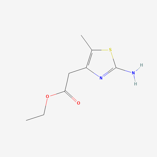 ethyl 2-(2-amino-5-methyl-1,3-thiazol-4-yl)acetate (CAS: 859521-92-9) - Chemical Structure and Molecular Formula 