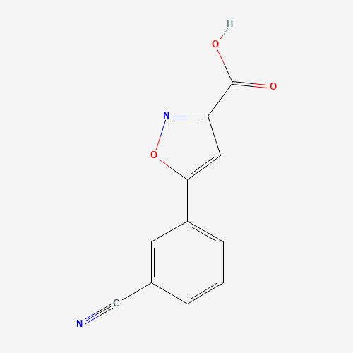 5-(3-cyanophenyl)-1,2-oxazole-3-carboxylic acid (CAS: 956360-07-9) - Chemical Structure and Molecular Formula 