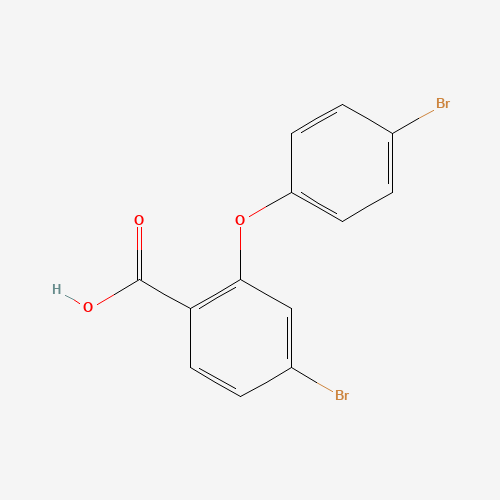 4-bromo-2-(4-bromophenoxy)benzoic acid (CAS: 1099609-76-3) - Chemical Structure and Molecular Formula 