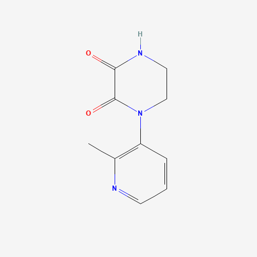 1-(2-methylpyridin-3-yl)piperazine-2,3-dione (CAS: 1253380-92-5) - Chemical Structure and Molecular Formula 