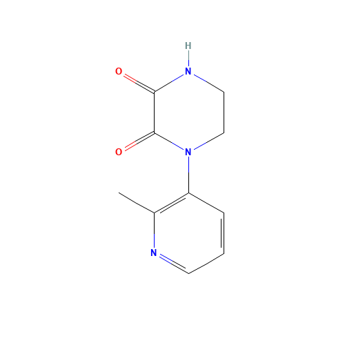 1-(2-methylpyridin-3-yl)piperazine-2,3-dione (CAS: 1253380-92-5) - Chemical Structure and Molecular Formula 