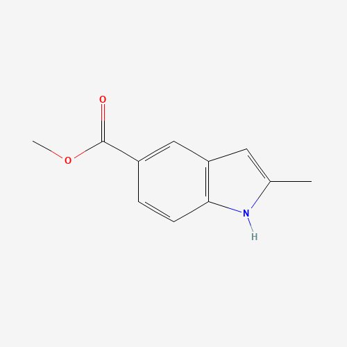 methyl 2-methyl-1H-indole-5-carboxylate (CAS: 57663-18-0) - Chemical Structure and Molecular Formula 