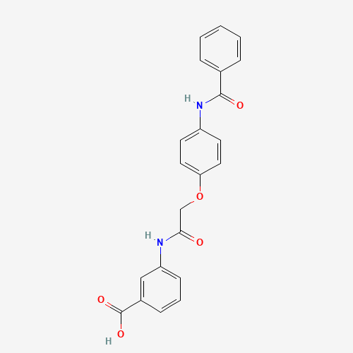 3-[[2-(4-benzamidophenoxy)acetyl]amino]benzoic acid (CAS: 649774-09-4) - Related Chemical Product