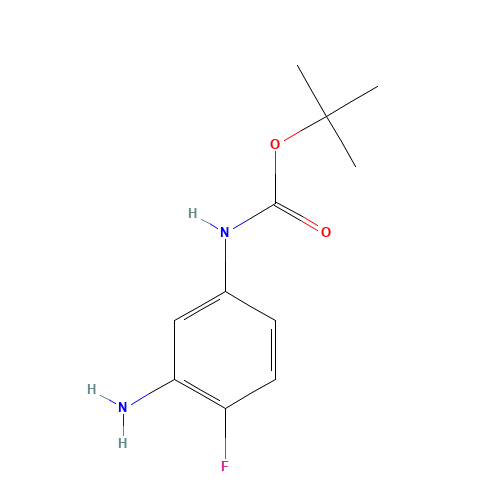 tert-butyl N-(3-amino-4-fluorophenyl)carbamate (CAS: 361548-95-0) - Chemical Structure and Molecular Formula 