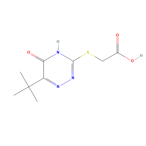 2-[(6-tert-butyl-5-oxo-2H-1,2,4-triazin-3-yl)sulfanyl]acetic acid (CAS: 114960-69-9) - Related Chemical Product